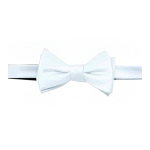 Solid White Woven Self-Tie Bowtie