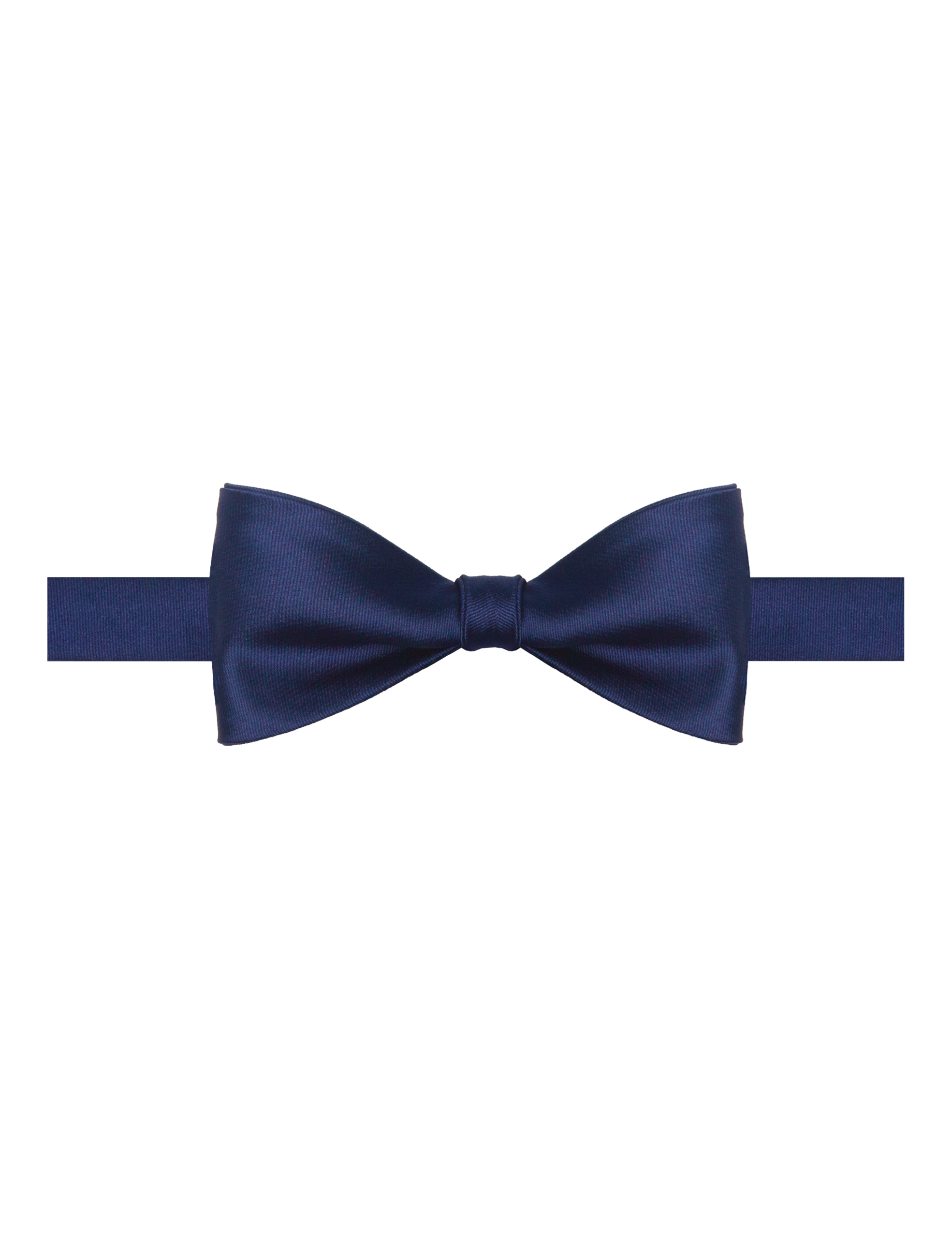 WSTBT2.NOS_1 Solid Navy Woven Self-Tie Bowtie - 图片 1