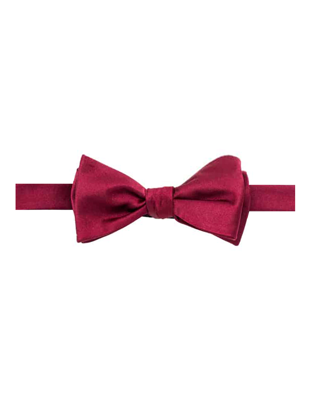 WSTBT3.6_1 Solid Wine Woven Self-Tie Bowtie - 图片 1