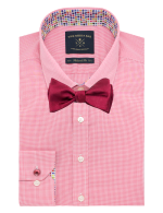 Solid Wine Woven Self-Tie Bowtie - 图片 2